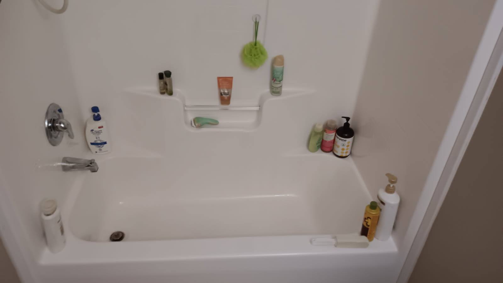 Shower before cleaning
